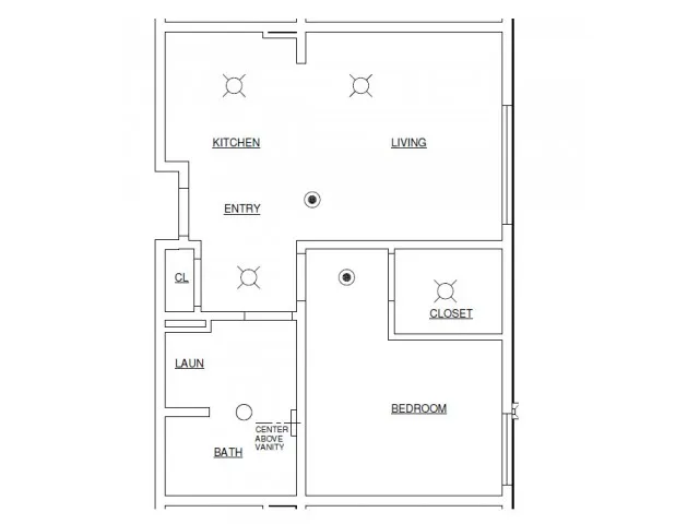 One Bedroom B floor plan